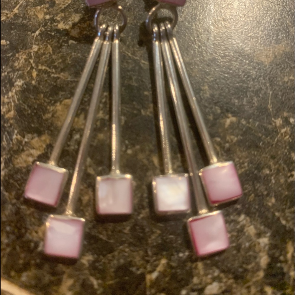 Sterling 925 dangle earrings MOP?